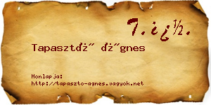 Tapasztó Ágnes névjegykártya