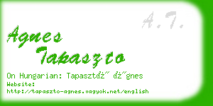 agnes tapaszto business card